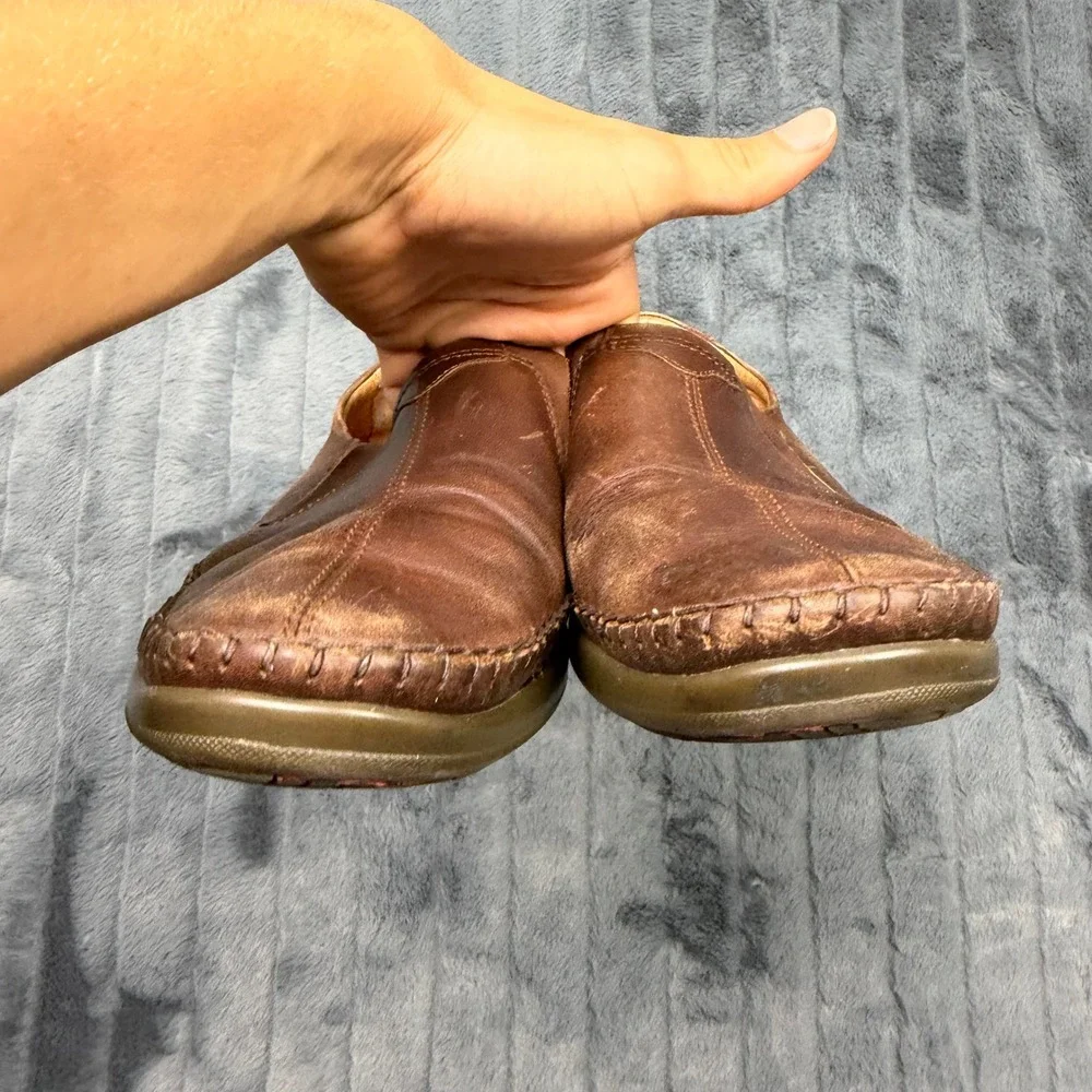 Pikolinos San Lorenzo Brown Leather Slip On Loafers Mens Size 43 10896